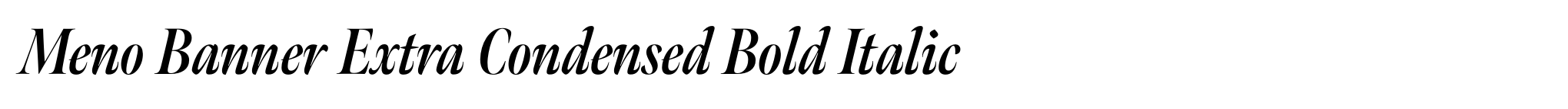 Meno Banner Extra Condensed Bold Italic image